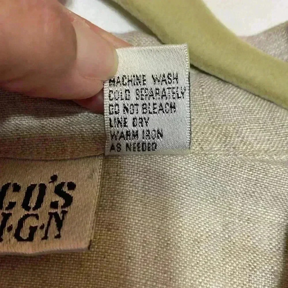 Chico’s Design Vintage 100% Linen Tunic Top in Size 2. (Large/12) - Picture 8 of 13